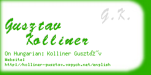 gusztav kolliner business card